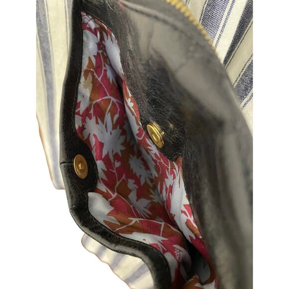 Hobo Gold Tone Studded Small Black Leather Crossbody Bag - Picture 6 of 7